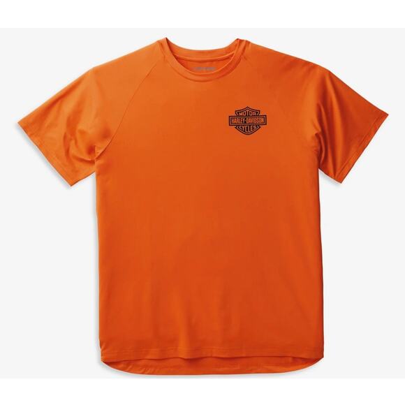 Harley-Davidson Men’s 3XL Bar & Shield Performance Tee Men's T-Shirt Orange - Picture 1 of 6